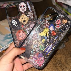 Set of coraline and horror cases for iPhone 11